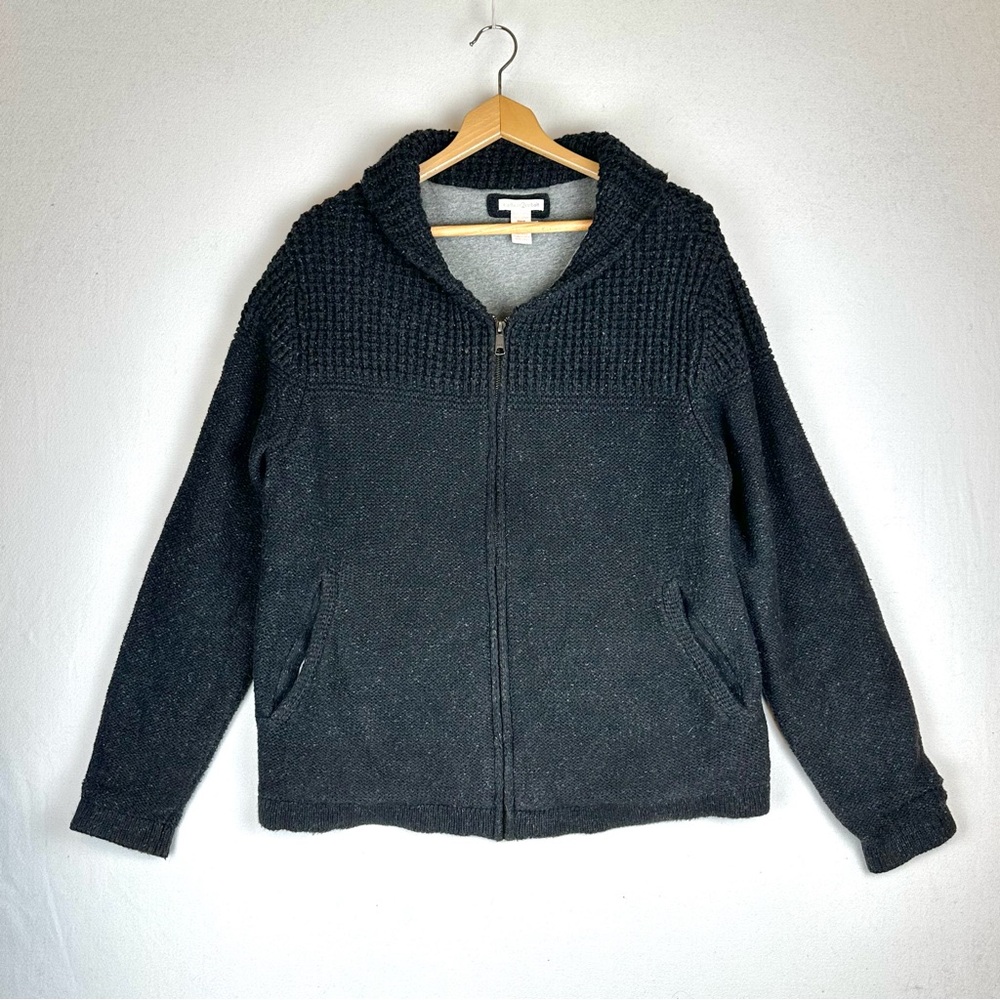 Carbon2Coblat Full‎ Zip Cardigan Sweater Cotton Chunky Grandpa Office